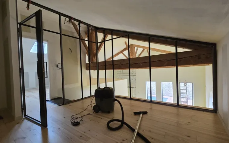 Une verrière sur mesure pour une mezzanine à Cavanac, Carcassonne, Aude Construction Métallique