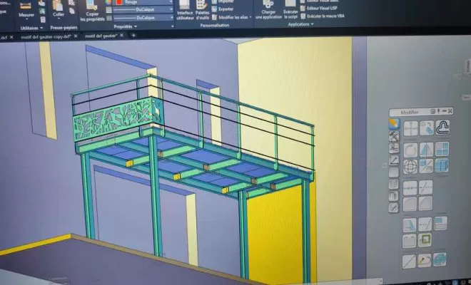 Plan d'étude projet 3D, Montréal, Aude Construction Métallique
