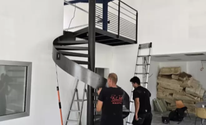 Pose et installation d'un escalier métallique de Feindt à Carcassonne, Carcassonne, Aude Construction Métallique