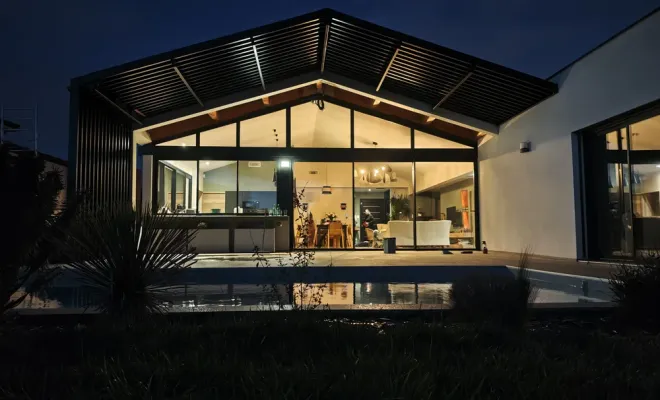 Fourniture et pose d'une pergola acier thermolaqué contemporaine, Carcassonne, Aude Construction Métallique